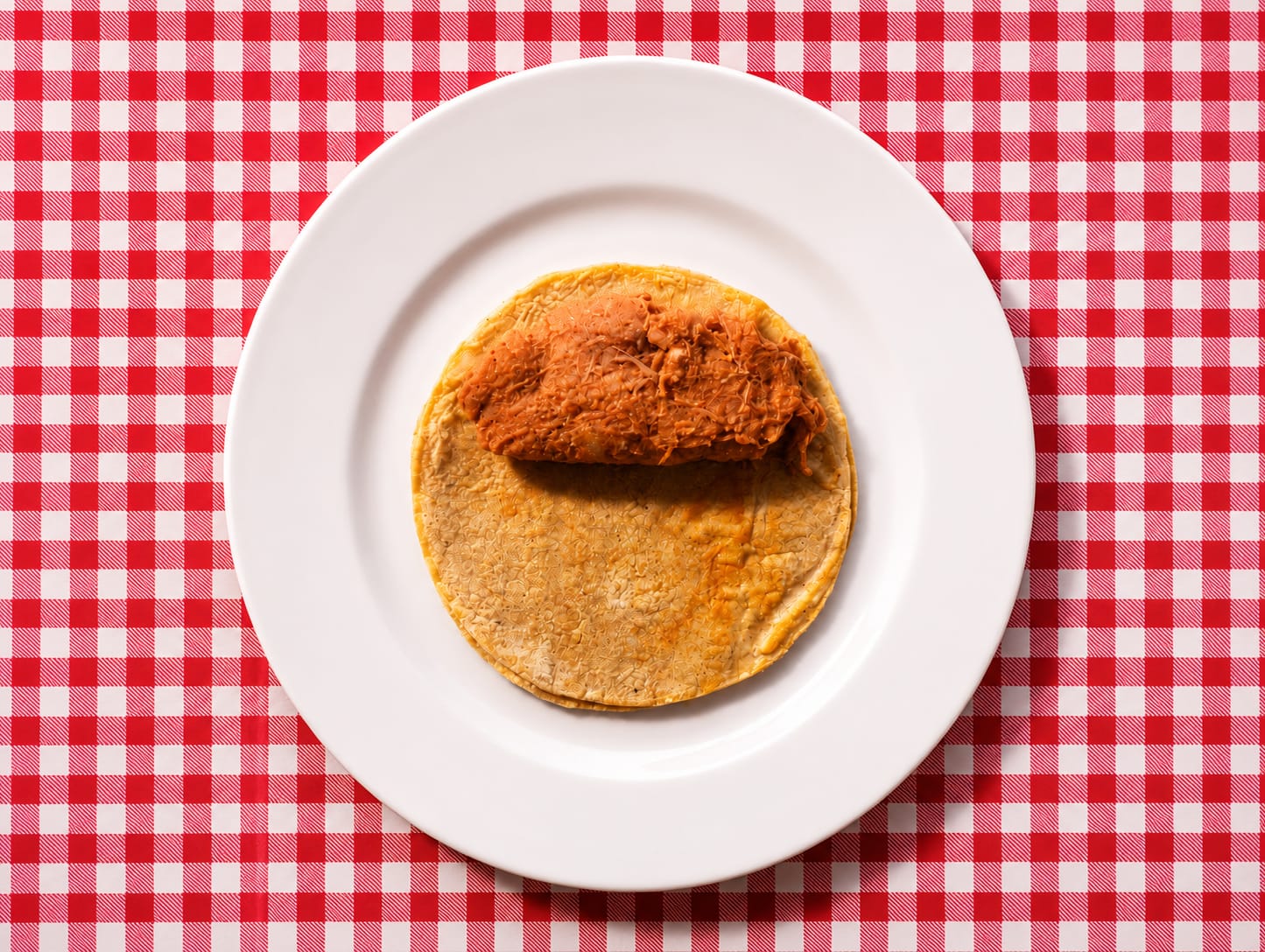 Taco al vapor de carne deshebrada