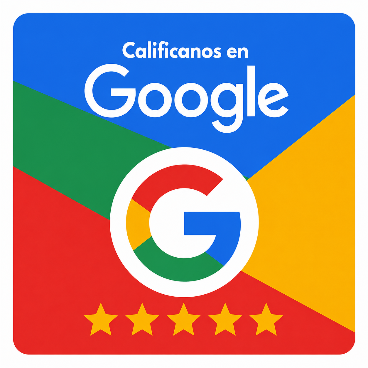Califícanos en Google con cinco estrellas